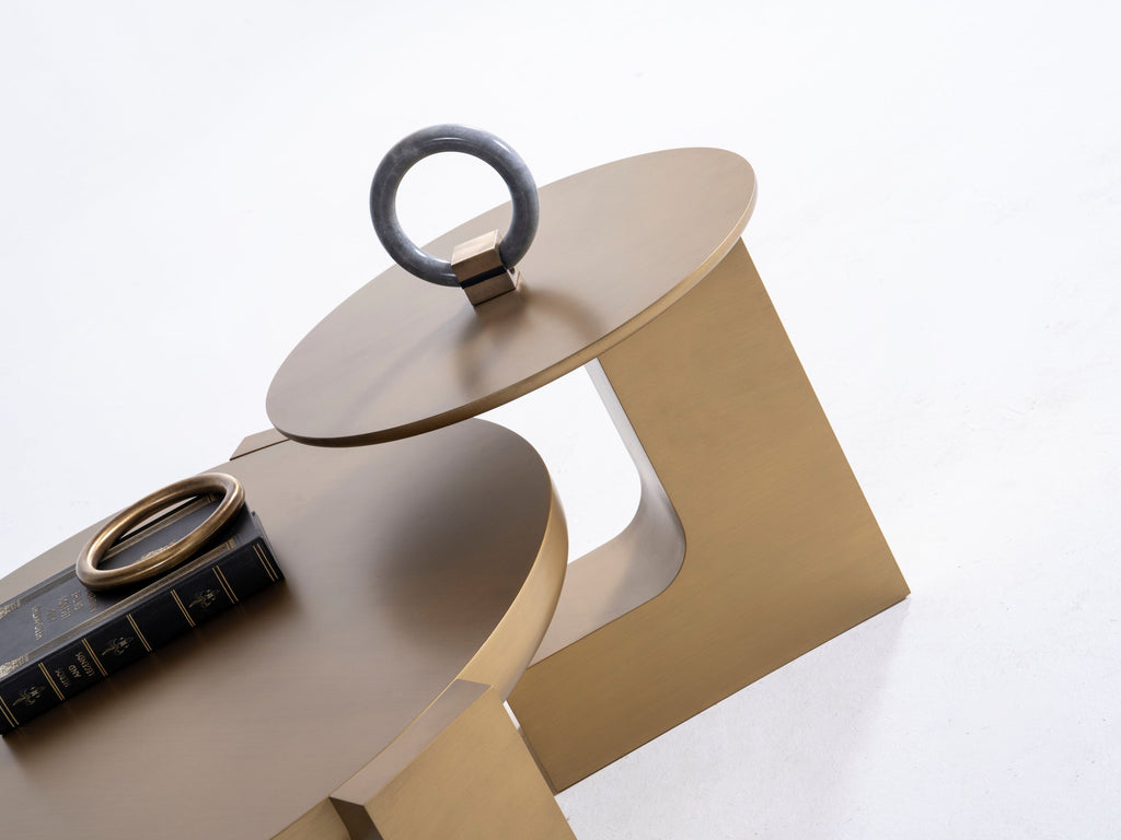 674 Gold Coffee with End Table – Nova Furniture