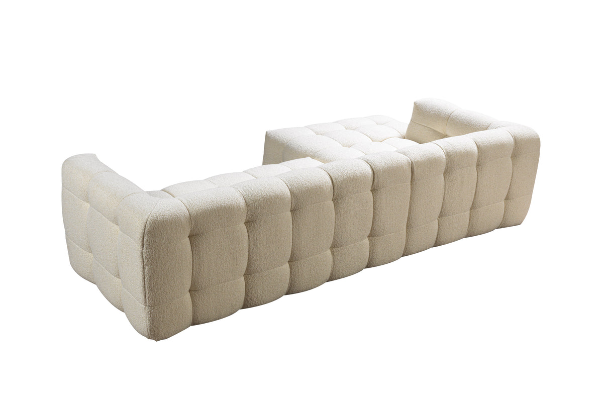 Ivy Ivory Boucle LAF 110" Sectional