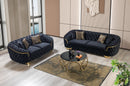 Lupino Black Velvet Sofa 98" & Loveseat 79"