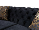 Lupino Black Velvet Sofa 98" & Loveseat 79"