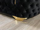 Lupino Black Velvet Sofa 98" & Loveseat 79"
