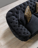 Lupino Black Velvet Sofa 98" & Loveseat 79"