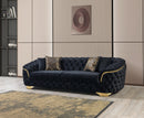Lupino Black Velvet Sofa 98" & Loveseat 79"
