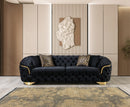 Lupino Black Velvet Sofa 98" & Loveseat 79"
