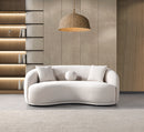 Bonita Ivory Velvet Sofa 91" & Loveseat 81"