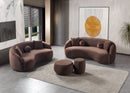 Bonita Coffee Velvet Sofa 91"