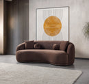 Bonita Coffee Velvet Sofa 91"