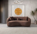 Bonita Coffee Velvet Sofa 91" & Loveseat 81"