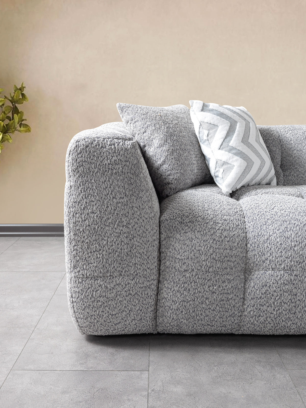 Ivy Gray Boucle RAF 110" Sectional