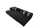 Ariana Black Velvet Rectangle Ottoman