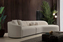 Cloe Ivory Boucle Curved 134" RAF Sectional