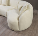 Bonita Ivory Boucle 3-Piece Curved 138" Sectional