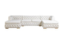 Matilda Ivory Velvet Double Chaise Sectional