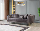 Santana Smoke Velvet Sofa 89" & Loveseat 69"