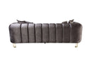 Santana Smoke Velvet Sofa 89" & Loveseat 69"