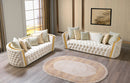 Fanci Ivory Velvet Sofa 94" & Loveseat 82"