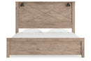 Senniberg Light Brown/White King Panel Bed - SET | B1191-56 | B1191-58 | B1191-99 - Nova Furniture