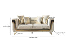 Anica Ivory Velvet Sofa 92" & Loveseat 76"