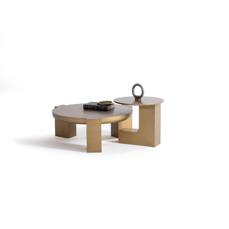 674 Gold Coffee with End Table
