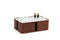 678 Walnut Marble Coffee Table
