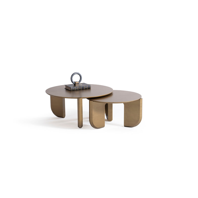 720 Gold 3 Pc Coffee Table Set