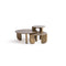 720 Gold 3 Pc Coffee Table Set