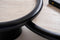 950 Black Travertine 3 Pc Coffee Table Set