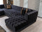 Ariana Black Velvet Double Chaise Sectional