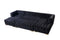 Ariana Black Velvet Double Chaise Sectional