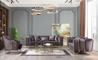 Santana Smoke Velvet Sofa 89