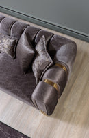 Santana Smoke Velvet Sofa