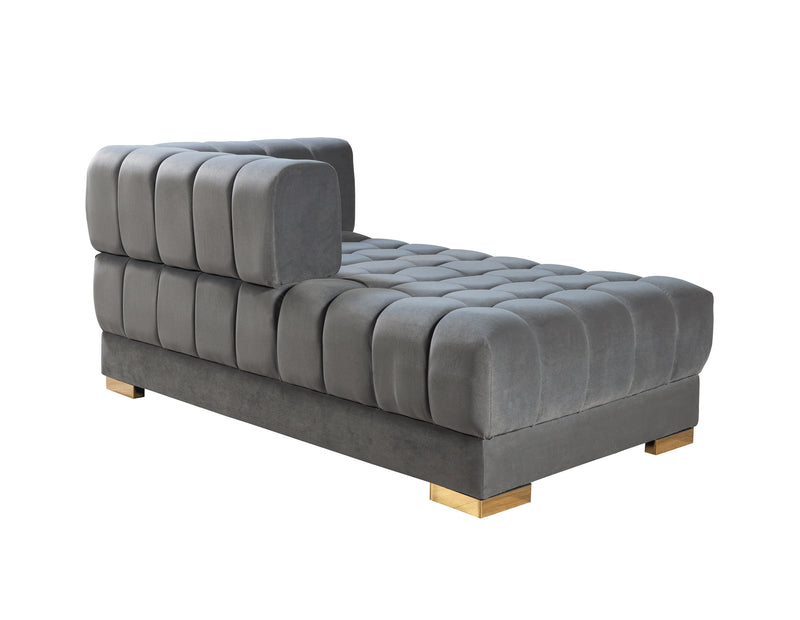 Ariana Gray Velvet Double Chaise Sectional