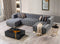 Ariana Gray Velvet Double Chaise Sectional