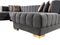 Ariana Gray Velvet Double Chaise Sectional