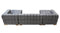 Ariana Gray Velvet Double Chaise 138" Sectional