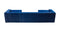 Juliana Blue Velvet 4-Piece 140" Sectional