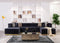 Juliana Black Velvet 4-Piece Sectional