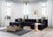 Juliana Black Velvet 4-Piece Sectional