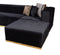 Juliana Black Velvet 4-Piece 140" Sectional