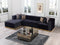 Juliana Black Velvet 4-Piece Sectional