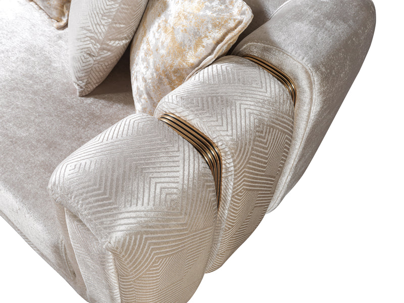 Santana Ivory Velvet Sofa 89" & Loveseat 69" [ETA: 4/15]