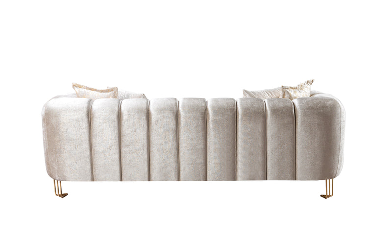 Santana Ivory Velvet Sofa 89" & Loveseat 69" [ETA: 4/15]