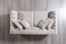 Milena Ivory Velvet Loveseat 73"