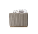 Milena Ivory Velvet Loveseat 73"