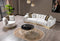 Michelle Ivory Velvet 2-Piece Curved 118" Sectional