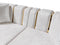 Michelle Ivory Velvet 2-Piece Curved 118" Sectional