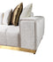 Michelle Ivory Velvet 2-Piece Curved 118" Sectional