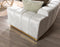 Michelle Ivory Velvet 2-Piece Curved 118" Sectional