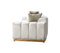 Michelle Ivory Velvet 2-Piece Curved 118" Sectional