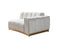Michelle Ivory Velvet 2-Piece Curved 118" Sectional